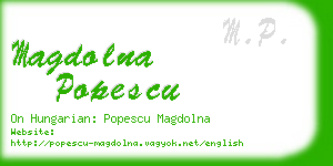 magdolna popescu business card